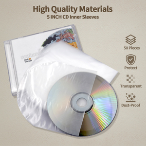5 inch CD HDPE Anti-static Inner Sleeves 50PCS