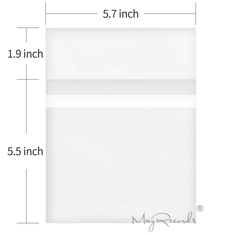 Mini LP SHM-CD Paper Cover Resealable OPP Outer Sleeves 50PCS