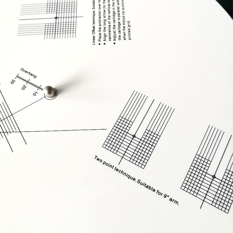 Anti-skating Calibration Disc Phonograph Cartridge Alignment Protractor