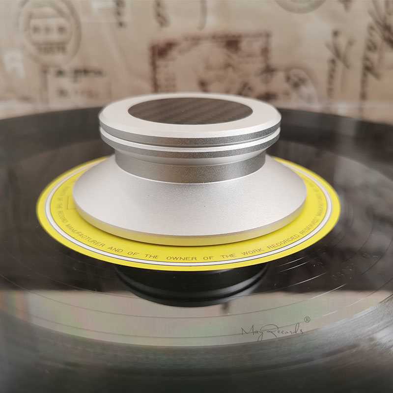 Carbon Fiber Aluminium Alloy Material LP Vinyl Turntables Metal Disc Stabilizer Record Weight
