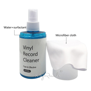 200ml Vinyl LP/CD Record Professional Cleaner Cleaning Fluid Dust Removal Anti-static Spray Dishwashing Water + Flannel Cloth