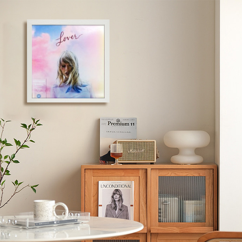Black vinyl album frame 12 ", 10", 7 "LP album wall decoration frame display and storage picture frame