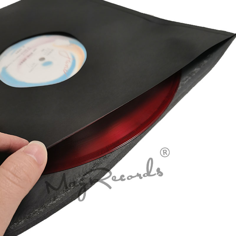 12'' 10'' 7'' High Quality Heavyweight Anti-static White Black Kraft Paper Poly-lined Inner Sleeves For LP Record Vinyl 20PCS