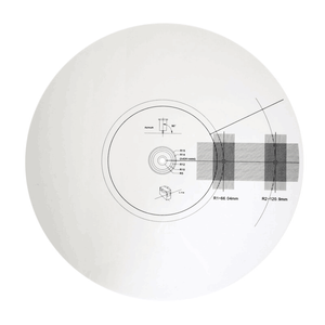 3MM Anti-skating Calibration Disc Phonograph Cartridge Alignment Protractor