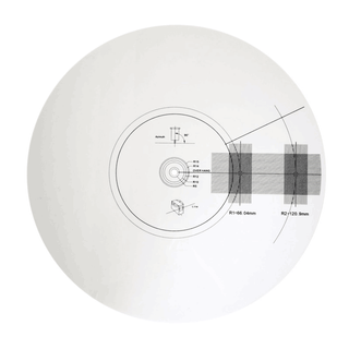 3MM Anti-skating Calibration Disc Phonograph Cartridge Alignment Protractor