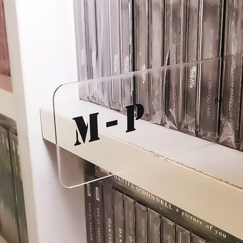 6PCS Alphabet Tab Index Cards CD Turntable Music Vinyl Organizers CD&LP Record Dividers Cards