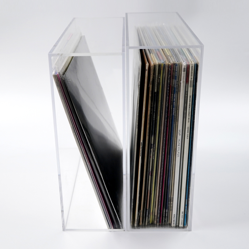 New Hot 12inch Vinyl Record Rack LP Collection Storage Box Transparent Acrylic Disc Storage Holder Home Vynil Record Organizer