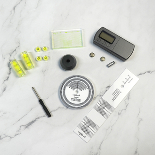 LP vinyl record player phonograph arm adjustment gauge VTA level meter speed dial needle pressure gauge special set