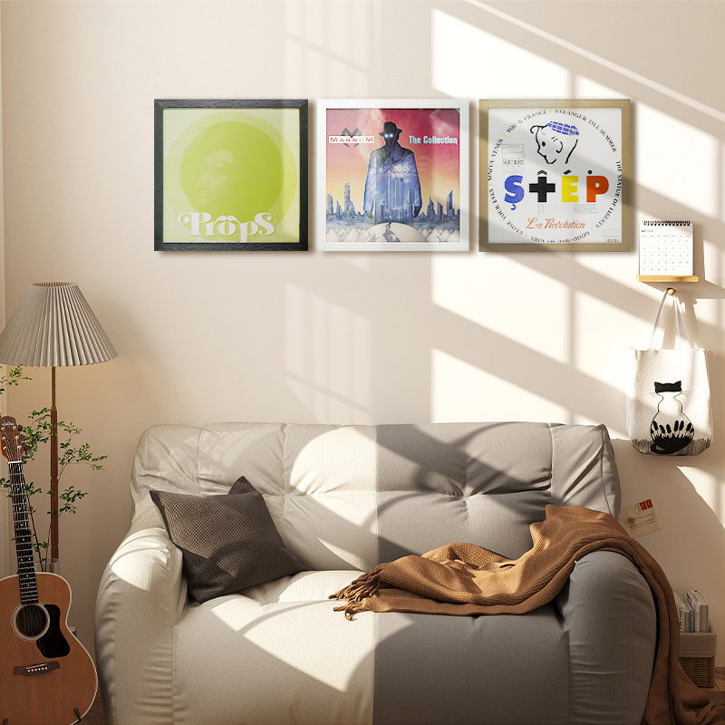 Black vinyl album frame 12 ", 10", 7 "LP album wall decoration frame display and storage picture frame