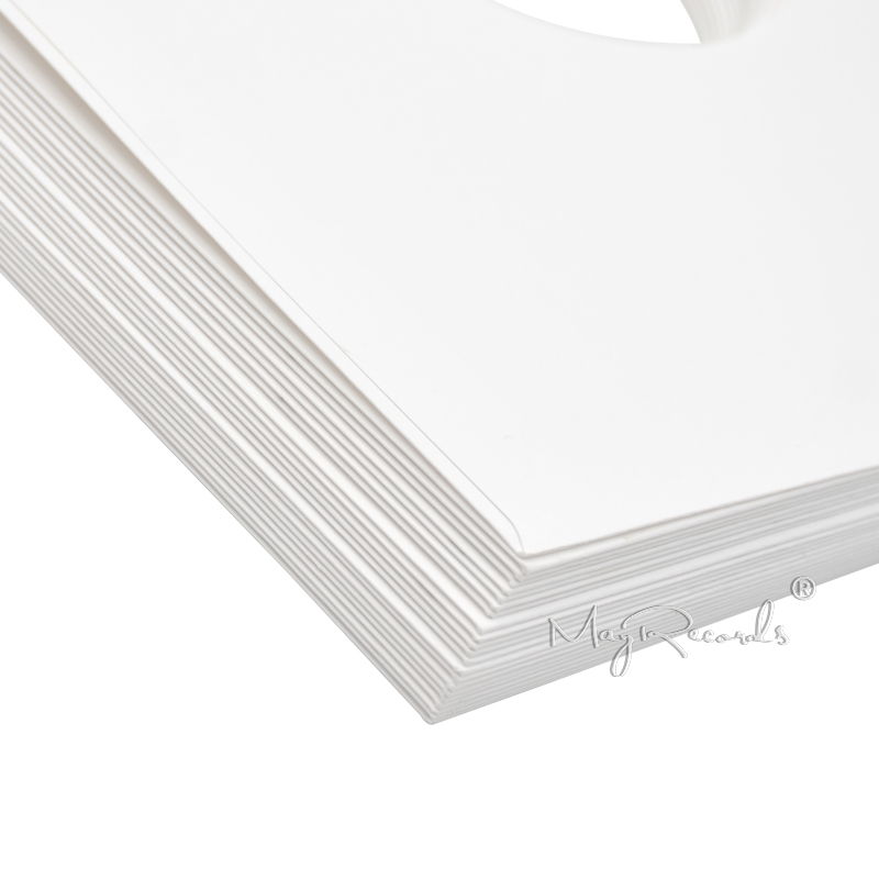 12'' 10'' 7'' High Quality Heavyweight ACID FREE Square White Kraft Paper Inner Sleeves With Hole For LP Vinyl Record 20PCS