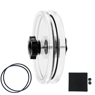 LP Vinyl Record Cleaner Clamp Record Label Saver Protector Waterproof Acrylic Clean Tool With Cleaning Cloth