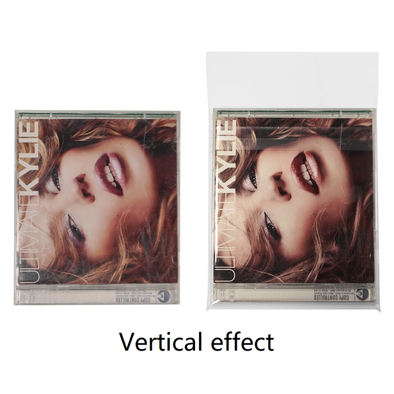 5'' CD BOPP Resealable Vertical Outer Sleeves For General CD Jewel Case 50PCS