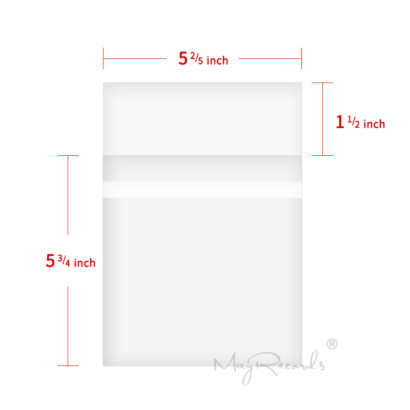 5'' CD BOPP Resealable Vertical Outer Sleeves For General CD Jewel Case 50PCS