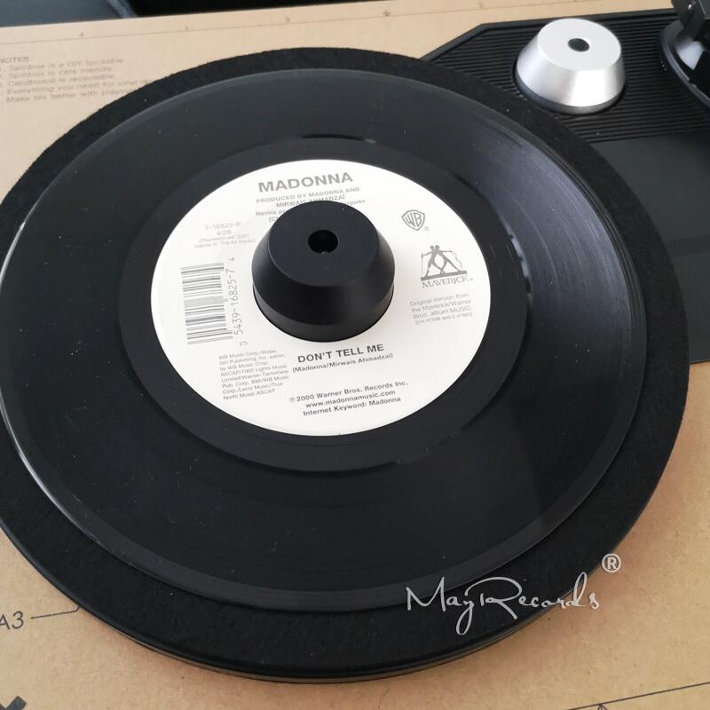45 RPM Adapter Durable Solid Aluminum Center Adapter for 7 inch EP Record Vinyl