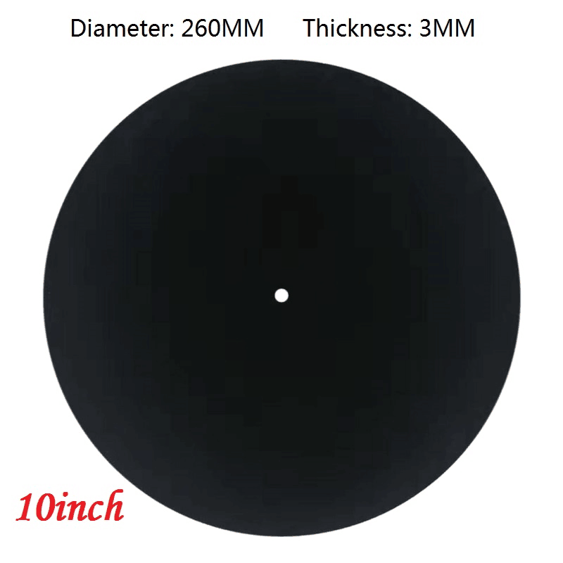  10 Inch Felt Record Mat for Phonograph Turntable Vinyl 3MM Black Anti-static Slipmat