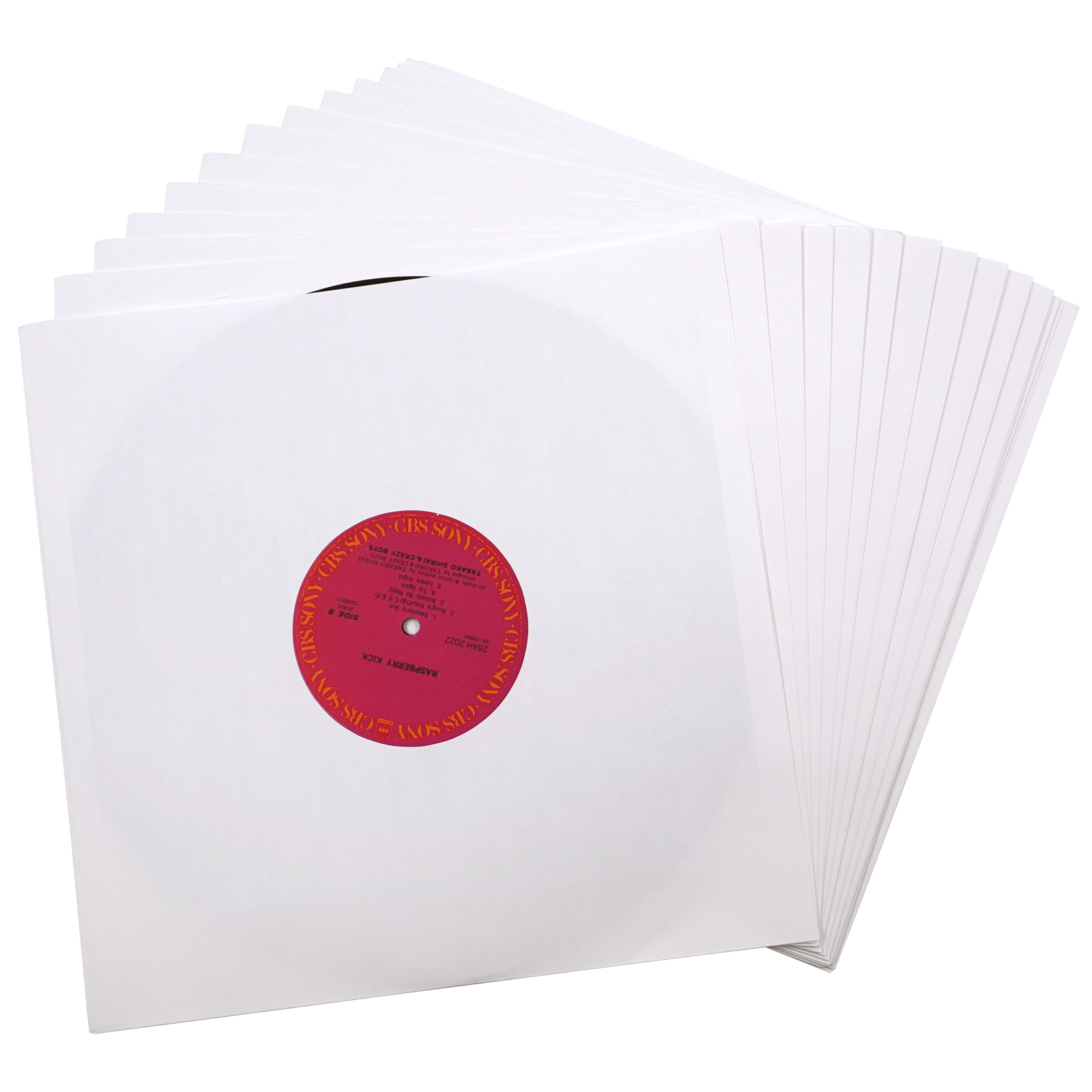 12'' 10'' 7'' High Quality Heavyweight ACID FREE Square White Kraft Paper Inner Sleeves With Hole For LP Vinyl Record 20PCS