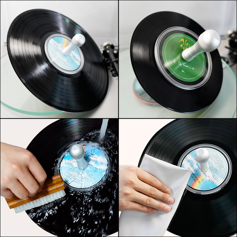 LP vinyl record cleaning water cleaning clip set vinyl waterproof clip cleaning tool vinyl record water cleaning brush