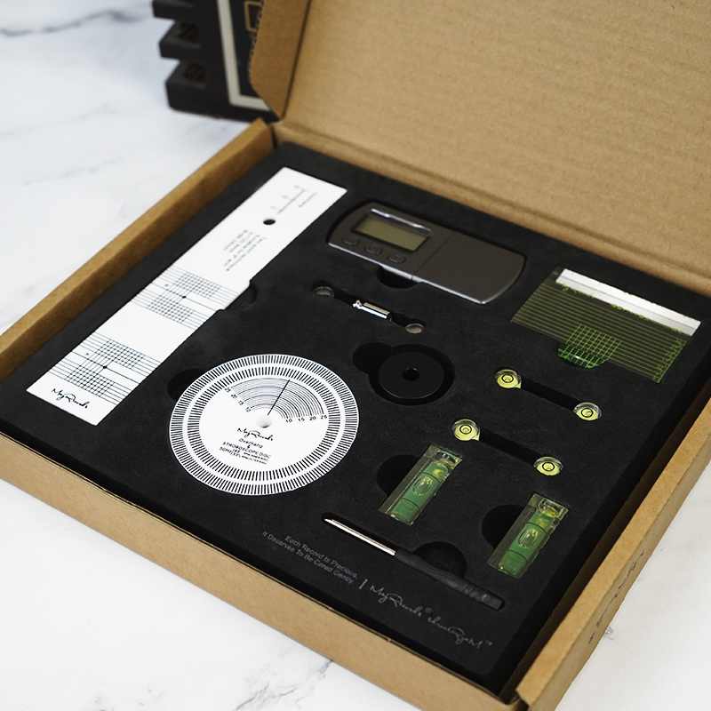 LP vinyl record player phonograph arm adjustment gauge VTA level meter speed dial needle pressure gauge special set