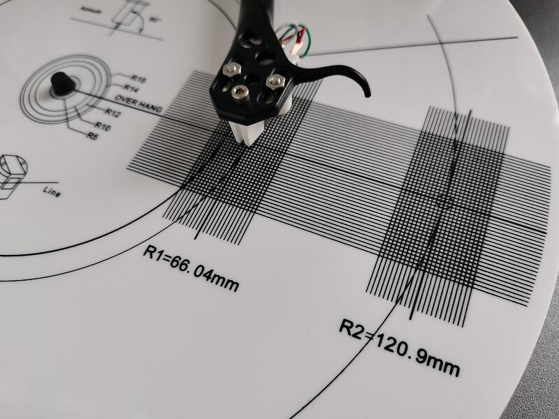 3MM Anti-skating Calibration Disc Phonograph Cartridge Alignment Protractor