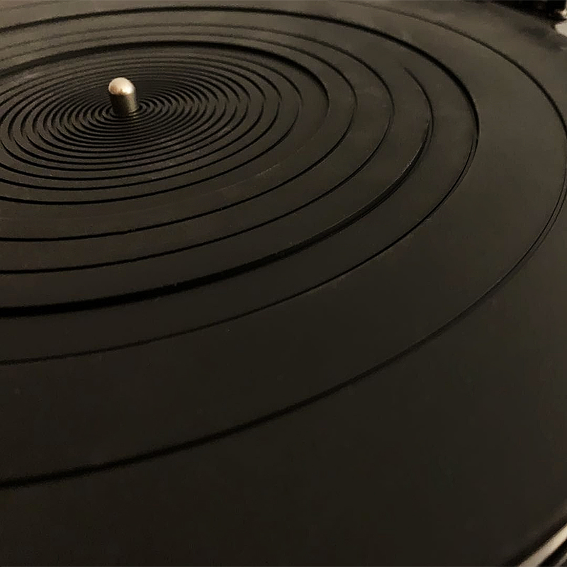12'' LP Anti-vibration Silicone Pad Rubber LP Slip Mat for Phonograph Turntable Vinyl Thickness 3MM Flat Soft LP Mat