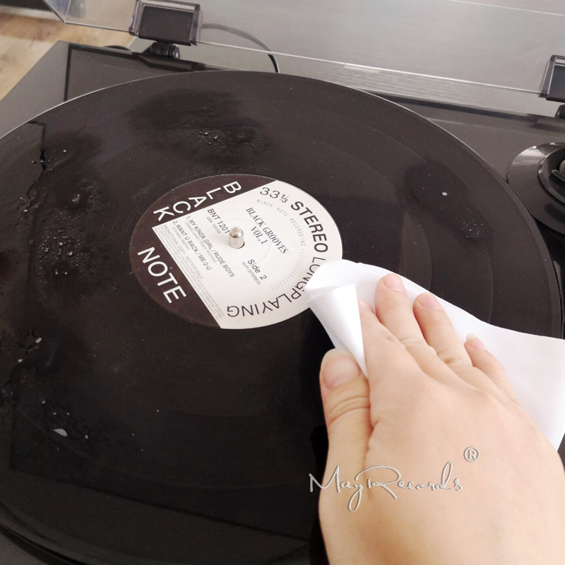 200ml Vinyl LP/CD Record Professional Cleaner Cleaning Fluid Dust Removal Anti-static Spray Dishwashing Water + Flannel Cloth
