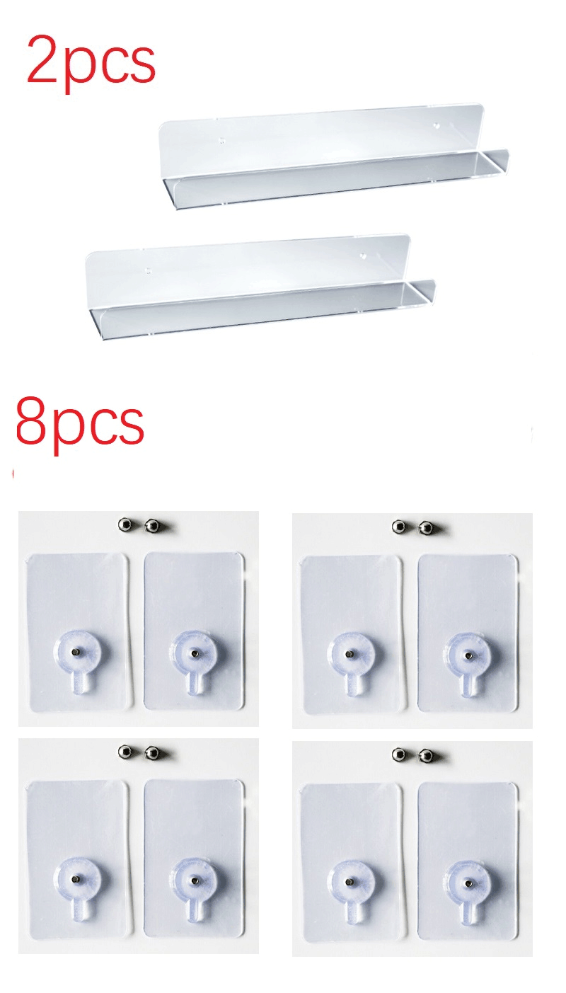 2PCS High Quality Acrylic Vinyl Storage Wall Mount Pasted Sticky Display Holder For LP Record