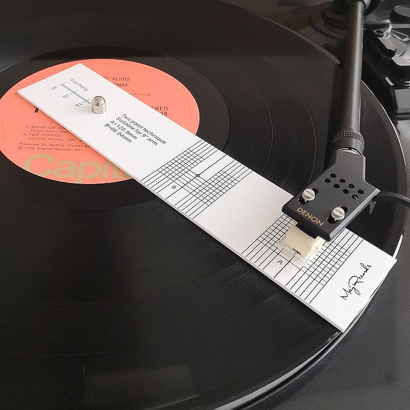 Pickup Calibration Distance Gauge Protractor Record LP Vinyl Turntable Phonograph Phono Cartridge Stylus Alignment