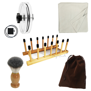4 in 1 Vinyl Cleaning Kit LP Vinyl Record Cleaner Clamp /Water Cleaning Brush /Soft Cleaning Cloth/Vinyl Drying Rack