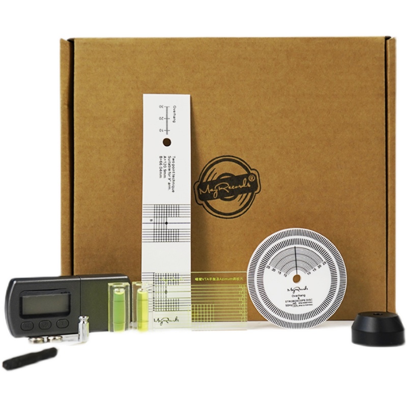 LP vinyl record player phonograph arm adjustment gauge VTA level meter speed dial needle pressure gauge special set