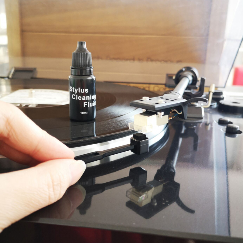 Useful 10ml Needle Solution Cleaner Turntable Stylus Cleaning Fluid +Carbon Fiber Brush for Record Player Cleaning Kit Hot Sale