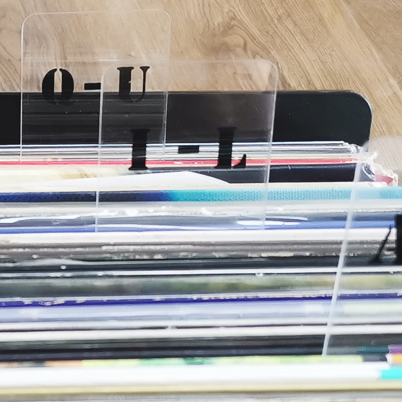 6PCS Alphabet Tab Index Cards CD Turntable Music Vinyl Organizers CD&LP Record Dividers Cards