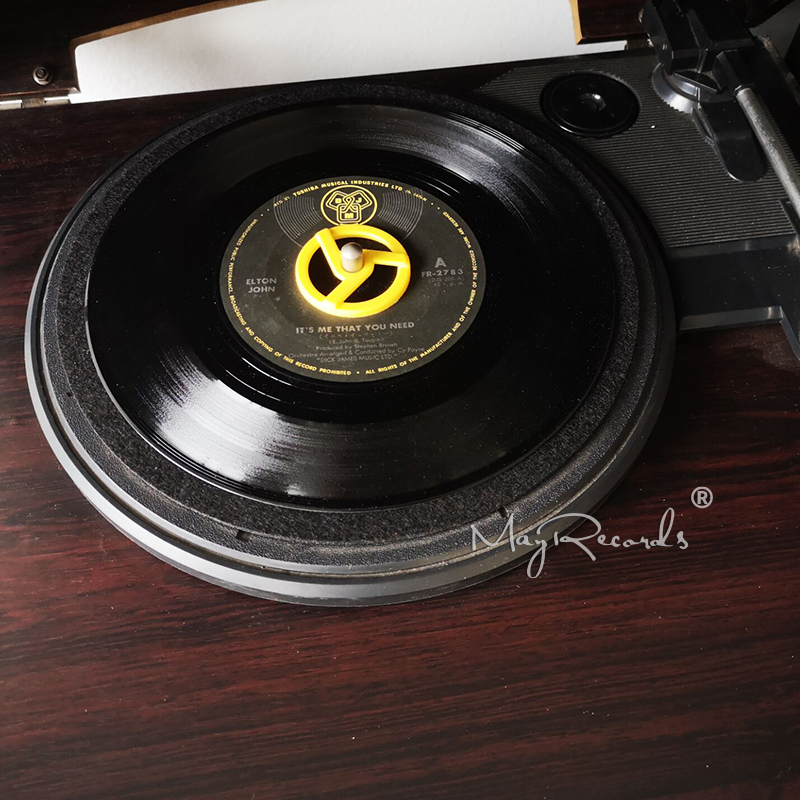 1PCS 45 RPM Adapter Durable Plastic Center Adapter for 7 Inch EP Record Vinyl