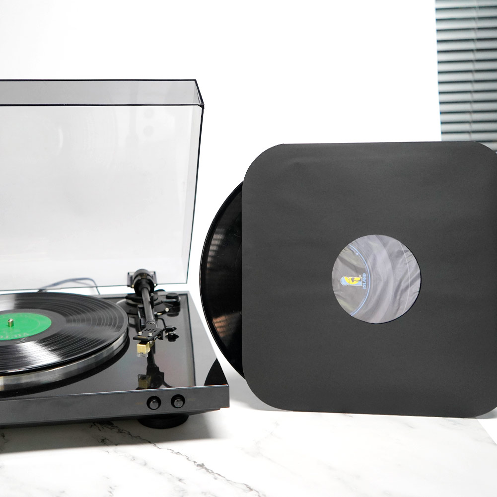 12'' 10'' 7'' High Quality Heavyweight Anti-static White Black Kraft Paper Poly-lined Inner Sleeves For LP Record Vinyl 20PCS